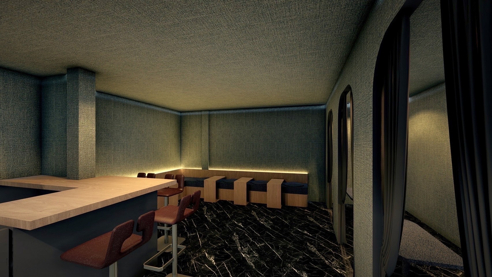 内装工事の様子